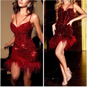 Portia And Scarlett 23166 Short Fitted Prom Gown size 0